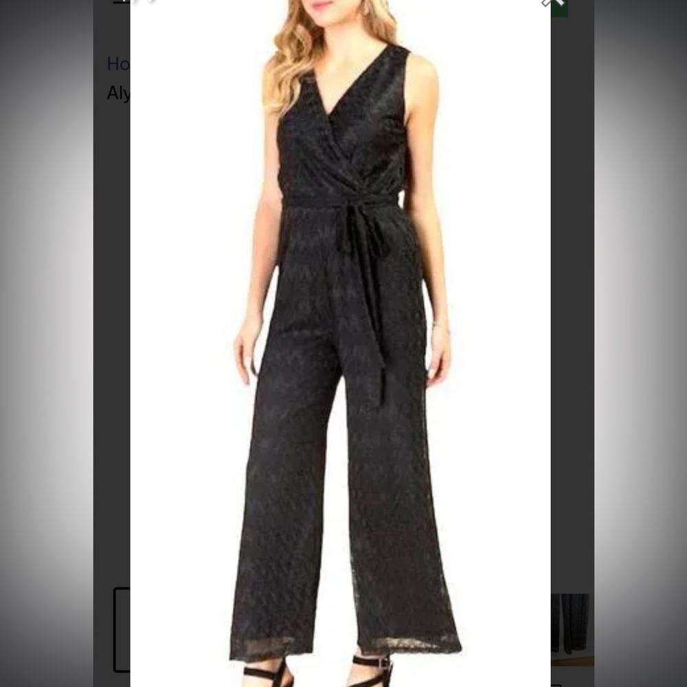 Alya Black Lace Jumpsuit from Francesca’s Collection